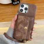 iPhone15 背面型ケース 15Pro PUレザー ケース iPhone15Pro max PU合成革 レザー ケース スマホケース 全8色 SKU:IPC05242024008 - Image 8