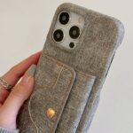 iPhone15 背面型ケース 15Pro PUレザー ケース iPhone15Pro max PU合成革 レザー ケース スマホケース 全8色 SKU:IPC05242024008 - Image 2