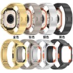 Apple watch Ultra1/2 バンド  ベルト 一体型 ステンレス製 Apple Watch 42/44/45/49mmバンド アップルウォッチ バンド 取付簡単 全4色 SKU:IPC05252024004 - 画像 (10)