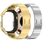 Apple watch Ultra1/2 バンド  ベルト 一体型 ステンレス製 Apple Watch 42/44/45/49mmバンド アップルウォッチ バンド 取付簡単 全4色 SKU:IPC05252024004 - 画像 (2)