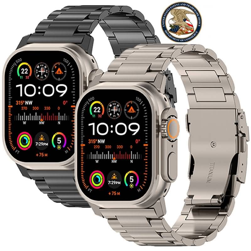 IPC05252024007-12.jpg Apple watch バンド チタン合金 ベルト+ チタン合金 バックル Apple Watch 42/44/45/49mmバンド アップルウォッチ バンド 取付簡単 全3色 SKU:IPC05252024007 - Image 1