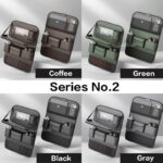 多機能収納バッグ 防水防汚 小物入れ バックシートポケット カー用品 テーブル ドリンクホルダー 大量収納 バッグシート スマホ・タブレットも収納可能 簡単装着 単個 全2種類 SKU:IPC05302024004 - Image 5