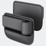 運転席用と助手席用 PU皮革 カーシート隙間収納ボックス 左右対応 車用サイド収納ボックス カー用品 PUレザー車シート収納ポケットサイド 左右対称 単個 Black SKU:IPC05302024006 - Image 6