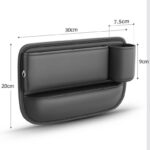 運転席用と助手席用 PU皮革 カーシート隙間収納ボックス 左右対応 車用サイド収納ボックス カー用品 PUレザー車シート収納ポケットサイド 左右対称 単個 Black SKU:IPC05302024006 - Image 13