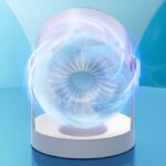 壁掛け扇風機 1800mAhバッテリー内蔵 卓上扇風機 5段階風量調整 電量・風量表示  扇風機 アウトドア ファン ミニ扇風機 熱中症対策 全3色 SKU:IPC06022024017 - Image 7