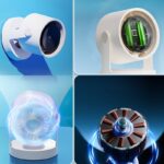 壁掛け扇風機 1800mAhバッテリー内蔵 卓上扇風機 5段階風量調整 電量・風量表示  扇風機 アウトドア ファン ミニ扇風機 熱中症対策 全3色 SKU:IPC06022024017 - Image 4