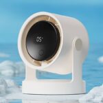 壁掛け扇風機 1800mAhバッテリー内蔵 卓上扇風機 5段階風量調整 電量・風量表示  扇風機 アウトドア ファン ミニ扇風機 熱中症対策 全3色 SKU:IPC06022024017