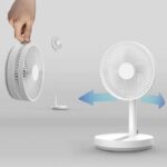 折れ畳式卓上扇風機 8000mAh 内臓バッテリー 3段階風量調節 930mmまで伸ばす可能 携帯扇風機高度調節 熱中症対策 扇風機ファン SKU:IPC06022024018