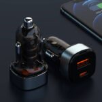 2ポート USBカーチャージャー 100W+2.4A 車載充電器 カーチャージャー 急速充電AC QC3.0+PD30W Type-C出力ポート 全3色 SKU:IPC06022024038 - Image 2