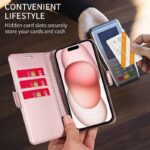 iPhone15 手帳型ケース 15Pro PUレザー ケース iPhone15Pro max PU合成革 レザー ケース スマホケース 全6色 SKU:IPC06172024003 - Image 9