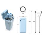 伸縮式 ストロー ステンレス 洗浄用ブラシ付属 エコ 伸縮 繰り返し ステンレスストロー 全6色 SKU:IPC06242024011 - Image 9