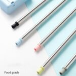 伸縮式 ストロー ステンレス 洗浄用ブラシ付属 エコ 伸縮 繰り返し ステンレスストロー 全6色 SKU:IPC06242024011 - Image 7