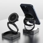 Qi2 3in1ワイヤレス充電器 折れ畳式 Apple watch &Air Pods充電充電可能  ワイヤレス充電 スタンド機能 PD15W 快速充電器 magsafe充電器 全2色 SKU:IPC06242024014 - Image 2