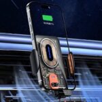 エアコン吹き出し口 ワイヤレス充電器 120W ワイヤレス充電器 スマホ ワイヤレス急速充電器 ワイヤレス充電器 MagSafe対応 車載ホルダー充電器 SKU:IPC06242024015 - Image 7