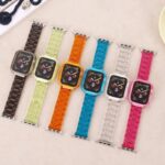 Apple Watch 38/40/41mm 樹脂アップルウォッチ バンド +カバー Apple Watch42/44/45mm 腕時計バンド アップル ウォッチ ベルト 全6色 SKU:IPC06262024008 - Image 3