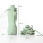 折り畳み ボトル シリコン ウォーターボトル  水筒 600ml サイクル ソフト ボトル  アウトドア 全4色 SKU:IPC07052024027 - Image 12