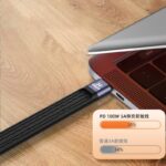 Type-C to Type-C ケーブル 13CM USB-C 延長ショートケーブル USB4.0 FPC PD1240W 40Gbps データ転送 ナイロン素材 高耐久 断線防止 SKU:IPC08222024020 - Image 4