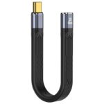 Type-C to Type-C ケーブル 13CM USB-C 延長ショートケーブル USB4.0 FPC PD1240W 40Gbps データ転送 ナイロン素材 高耐久 断線防止 SKU:IPC08222024020 - Image 3