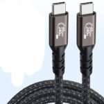 Type-C to Type-C快速充電ケーブル USB4.0 PD240W 40Gbps  1/1.5M ナイロン素材 高耐久 断線防止 充電ケーブル type-c USB ケーブル SKU:IPC08222024023 - Image 8