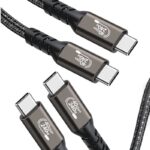 Type-C to Type-C快速充電ケーブル USB4.0 PD240W 40Gbps  1/1.5M ナイロン素材 高耐久 断線防止 充電ケーブル type-c USB ケーブル SKU:IPC08222024023 - Image 5