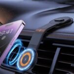 Magsafe対応 マウンティングアームマグネット式車載ホルダー急速ワイヤレス充電器 車用 マグネット ダッシュボードホルダー 全機種対応 スマホ アンドロイ  SKU:IPC08222024025 - Image 5