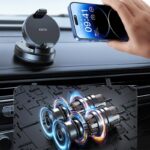 Magsafe対応 車載ホルダー  超強吸着力 ダッシュボードホルダー 自動開閉式 車載ホルダー PD15Wワイヤレス充電器 マグネット式車載ホルダー 全機種対応 SKU:IPC08222024029 - Image 7