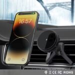 MagSafe対応 強磁力 車載ホルダー エアコン吹出口 半導体冷却 強磁力 QIワイヤレス充電器 スマホホルダー 車載ホルダー 角度自由調節 黒色  SKU:IPC09032024001 - 画像 (12)