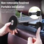 2in1 MagSafe対応 強磁力 車載ホルダー ヘッドレスト固定型 後部座席用 スマホホルダー 車内 後部座席用 車載ホルダー SKU:IPC09032024003 - Image 2