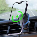 MagSafe対応 強磁力 車載ホルダー 15Wワイヤレス充電器 エアコン吹出口 強磁力 スマホホルダー 車載ホルダー 角度自由調節 車載アクセサリー 全2色 SKU:IPC09032024004 - Image 10