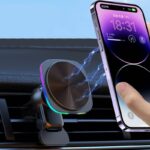 MagSafe対応 強磁力 車載ホルダー 15Wワイヤレス充電器 エアコン吹出口 強磁力 スマホホルダー 車載ホルダー 角度自由調節 車載アクセサリー 全2色 SKU:IPC09032024004 - Image 8