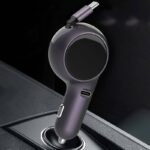 車載USBカーチャージャー 巻き取り式車載充電器 シガーソケット ケーブル長度80cm 60W USBカーチャージャー急速充電器 車用スマホ充電器 車内用スマホ充電器  SKU:IPC09032024005 - Image 9