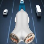 車載USBカーチャージャー 車載充電器 シガーソケット 4ポート USBカーチャージャー急速充電器 車用スマホ充電器 車内用スマホ充電器 全2色 SKU:IPC09032024006 - 画像 (2)