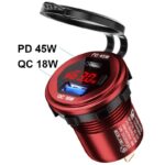 埋め込み式車載充電器 LED3色  QC18W車載充電器 PD45W 改造 車載充電器 車載充電器 カーチャージャー PD typeC USB3.0 QC3.0 急速 充電器 全4色 SKU:IPC09032024007 - Image 31
