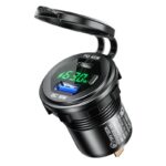埋め込み式車載充電器 LED3色  QC18W車載充電器 PD45W 改造 車載充電器 車載充電器 カーチャージャー PD typeC USB3.0 QC3.0 急速 充電器 全4色 SKU:IPC09032024007 - Image 7