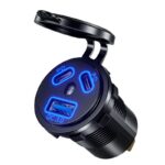 埋め込み式車載充電器 埋め込み式PD+QC3.0USBポートチャージャー 改造 車載充電器 QC18W車載充電器  PD45W*2 USBカーチャージャー iPhone Android 全3色 SKU:IPC09032024008 - Image 3
