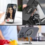 両面強磁力 スマホ スタンド Magsafe スマホスタンド 折り畳式 マグネット式 スマートフォン リングホルダーMagsafeアクセサリー 全2色 SKU:IPC09032024033 - 画像 (6)