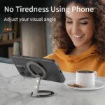 両面強磁力 スマホ スタンド Magsafe スマホスタンド 折り畳式 マグネット式 スマートフォン リングホルダーMagsafeアクセサリー 全2色 SKU:IPC09032024033 - 画像 (5)