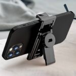 三脚付き自撮り棒 C01S  スマホスタンド  補光ライト付き 三脚ホルダー  スマホ用クリップ スマートフォンホルダー 1000mmまで伸びる  リモコン付き  Black SKU:IPC09102024024 - Image 9