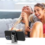 三脚付き自撮り棒 C01S  スマホスタンド  補光ライト付き 三脚ホルダー  スマホ用クリップ スマートフォンホルダー 1000mmまで伸びる  リモコン付き  Black SKU:IPC09102024024 - Image 2
