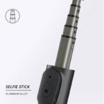 三脚付き自撮り棒 Q03s  スマホスタンド   補光ライト付き 三脚ホルダー スマホ用クリップ スマートフォンホルダー 700mmまで伸びる  リモコン付き  全2色 SKU:IPC09102024026 - Image 12