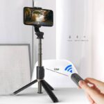 三脚付き自撮り棒 Q03s  スマホスタンド   補光ライト付き 三脚ホルダー スマホ用クリップ スマートフォンホルダー 700mmまで伸びる  リモコン付き  全2色 SKU:IPC09102024026 - Image 11