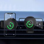 MagSafe対応 強磁力 車載ホルダー 15Wワイヤレス充電器 エアコン吹出口 強磁力 スマホホルダー JLM-M69 車載ホルダー 角度自由調節 車載アクセサリー SKU:IPC09102024035 - Image 2