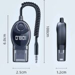 FMトランスミッターBluetooth5.3 高音質  Bluetooth カーチャージャー  3.5mm AUX接続 オーディオ シガーソケット SKU:IPC09102024036 - Image 11