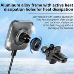 MagSafe対応 強磁力 車載ホルダー 15Wワイヤレス充電器 エアコン吹出口 強磁力 スマホホルダー JLM-M69 車載ホルダー 角度自由調節 車載アクセサリー SKU:IPC09102024039 - Image 4