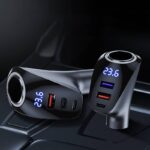 3in1 シガーソケット 車載充電器 分配器急速充電 159 AAC/159 CCA Type-c シガーソケット カーチャージャー 全2種類 SKU:IPC09102024043