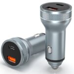 2ポート Type-c 快速車載充電器 PD36W カーチャージャー QC3.0 快速充電器 Type-c シガーソケット 車載充電器  Black SKU:IPC09102024044 - Image 2
