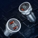 2ポート Type-c 快速車載充電器 PD36W カーチャージャー QC3.0 快速充電器 Type-c シガーソケット 車載充電器  Black SKU:IPC09102024044 - Image 3