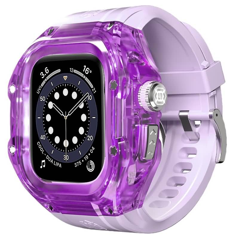 IPC09102024055-05.jpg Apple Watch 49mm 一体型 バンド PC+シリコン製アップルウォッチ カバーApple Watch 49mm 腕時計バンド アップル ウォッチ ベルト 全5色 SKU:IPC09102024055 - Image 1