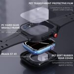 Apple watch S7/S8 41mm シリコン＋PC製一体型バンド カバー Apple watch45mm 防水ケース  耐衝撃 アップル ウォッチ 保護ケース 着装まま充電可能Apple Watchカバー Black SKU:IPC09102024057 - Image 4