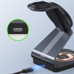 Qi2 3in1ワイヤレス充電器 Apple watch &Air Pods充電充電可能 ワイヤレス充電 スタンド機能 PD15W 快速充電器 magsafe充電器  SKU:IPC09112024014 - 画像 (5)